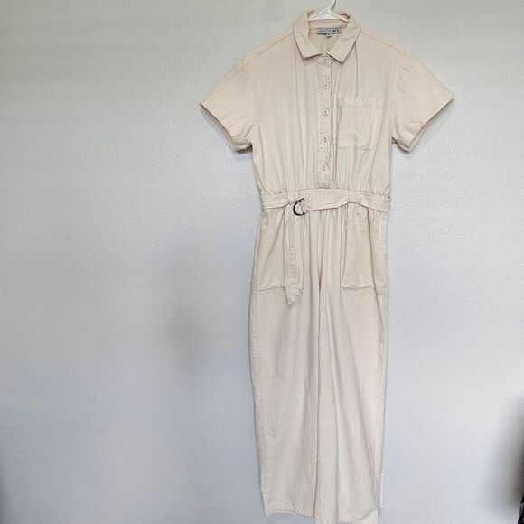 Baltic Born | Newport Utility Cargo Cream Jumpsuit, Womens Medium - Picture 7 of 9